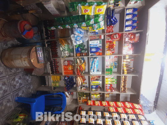 দোকানের মালামাল রাখার খোপ।